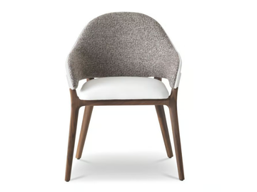 LIV - Upholstered fabric and leather chair with armrests by i 4 Mariani - view 3